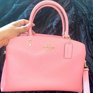 Large pink coach satchel still looks NEW